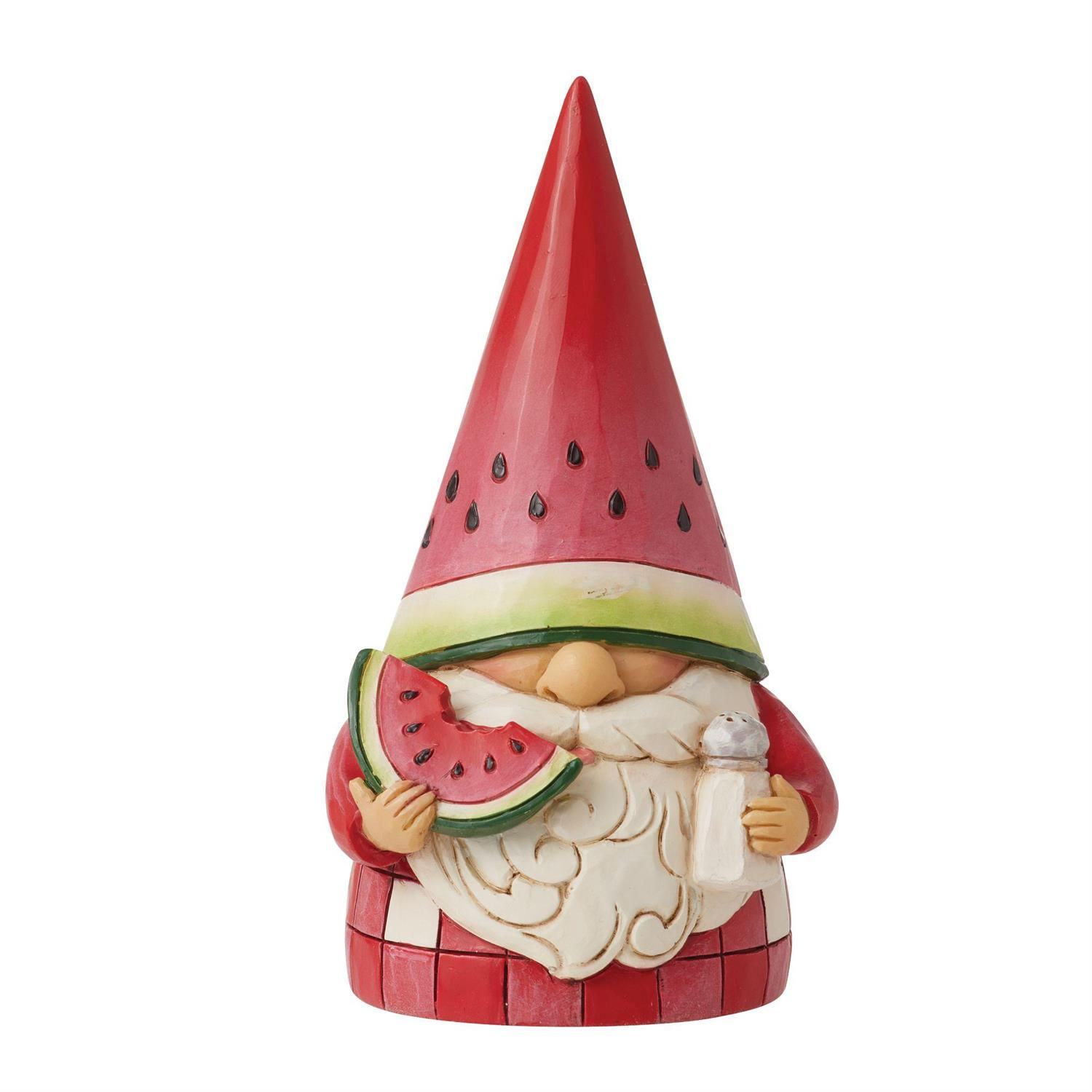 You're One in a Melon jim shore watermelon gnome figurine front view