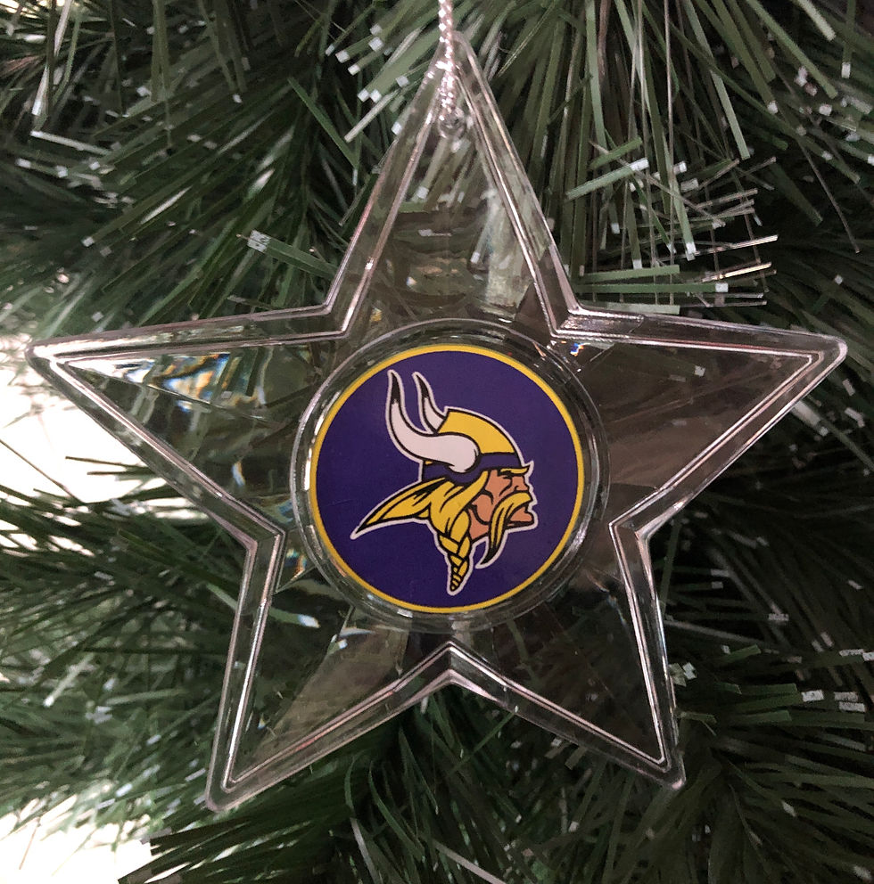Minnesota Vikings Acrylic Star Ornament front view