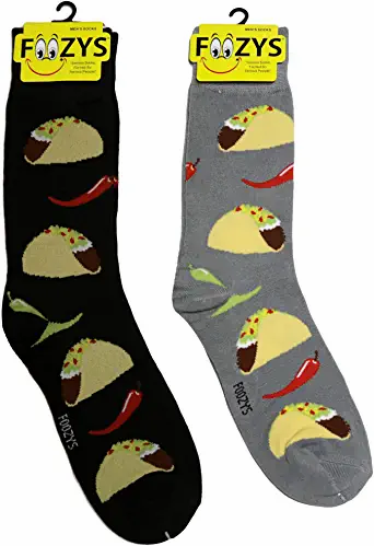 Foozys Mens Tacos Socks  front view
