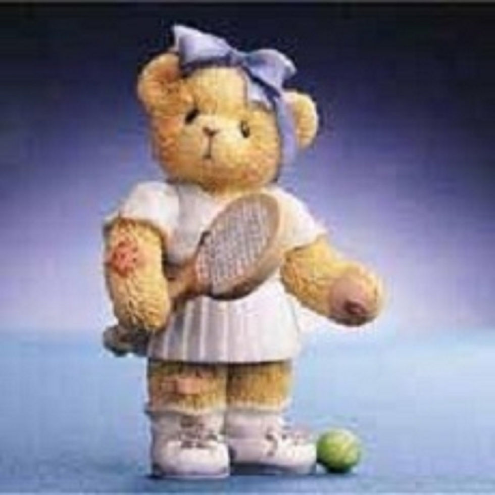 Roberta, Being Your Friend Is My Favorite Pastime, 789615 girl bear playong tennis front view