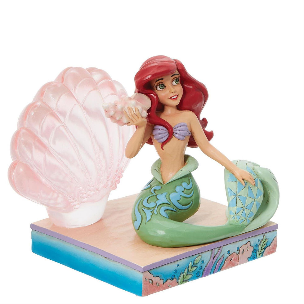 ariel by seashell figurine front view
