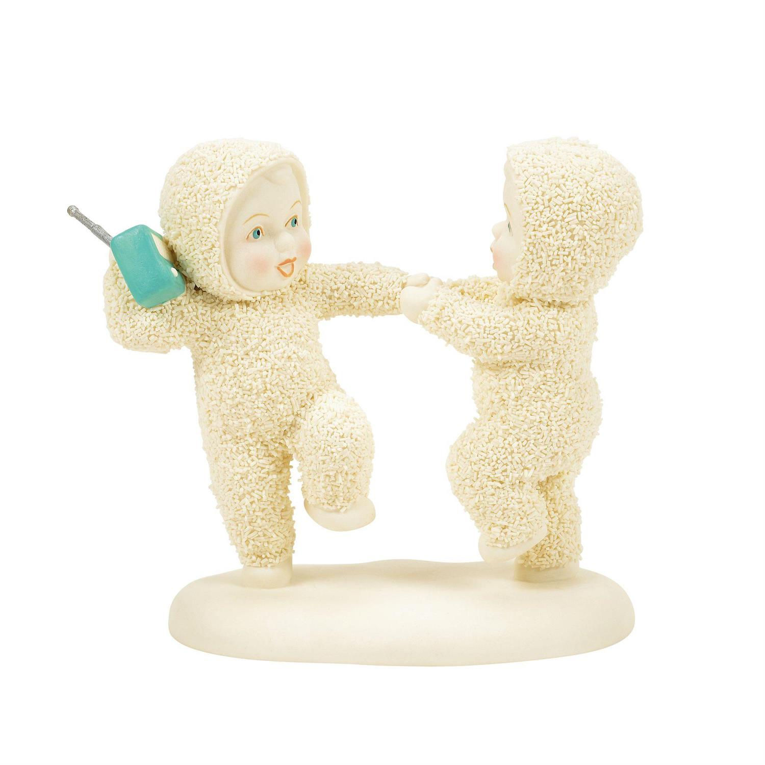 snowbabies with radio figurine front view