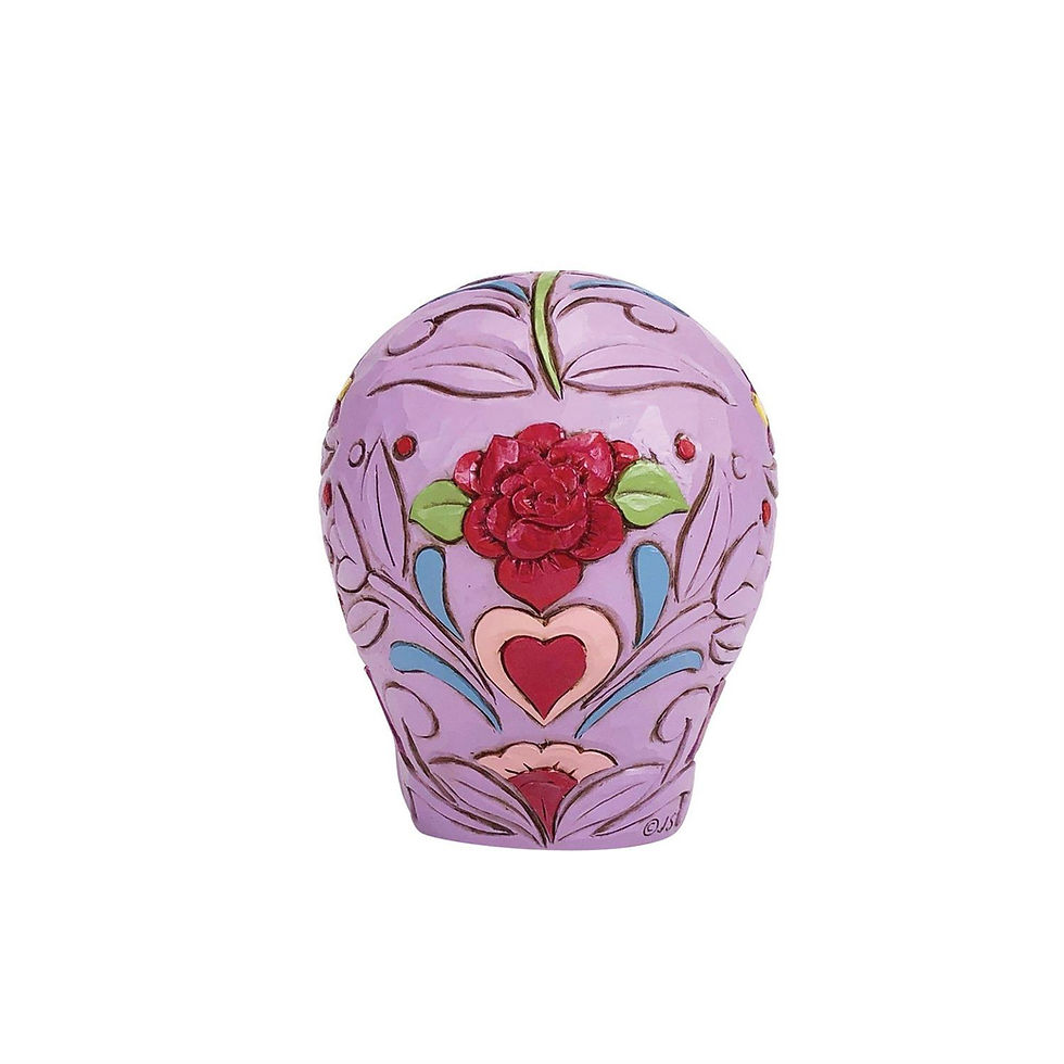 Thumbnail: Jim Shore Day of the Dead Purple Sugar Skull figurine rear view