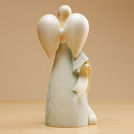 December Birthstone Angel figurine rear view