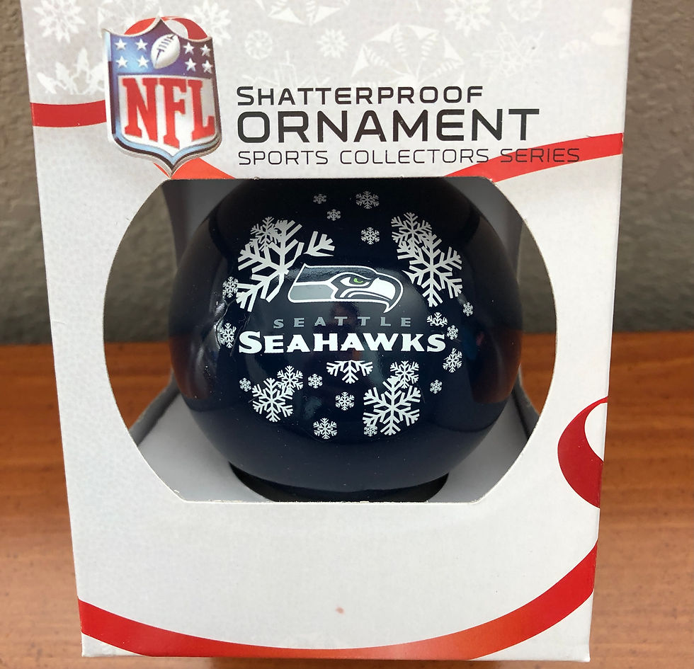 Thumbnail: NFL Football Boelter Topperscot Shatter-Proof Ball Ornament package front view