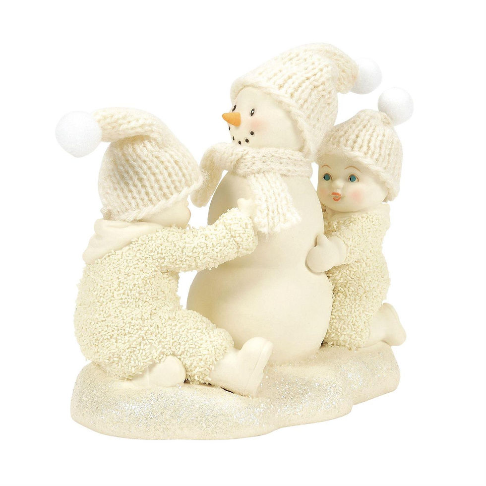 snowbabies figurine front view