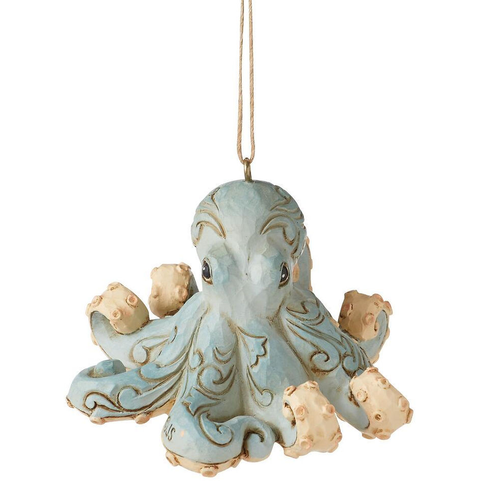 Thumbnail: coastal octopus ornament front view
