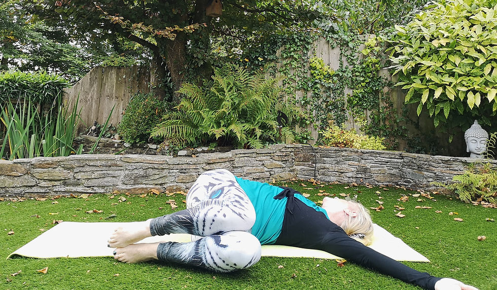 Supine Spinal Twist (Jathara Parivartanasana) – “two legs”