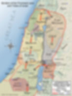 Map of the borders of Israel, according to Numbers 34:2-13