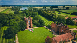 Landscape wedding drone image