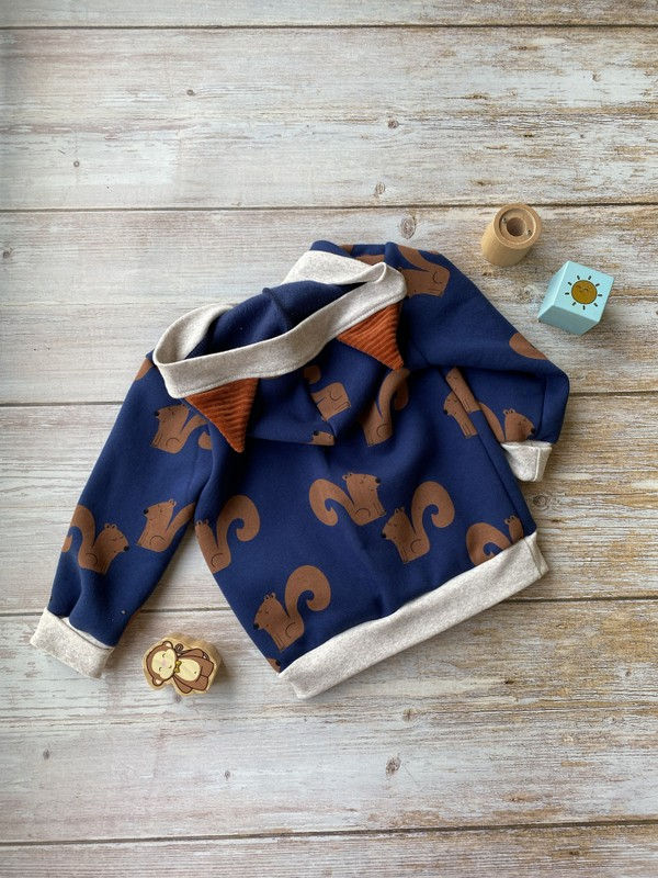 Miniature : Veste à capuche bébé "Écureuil"