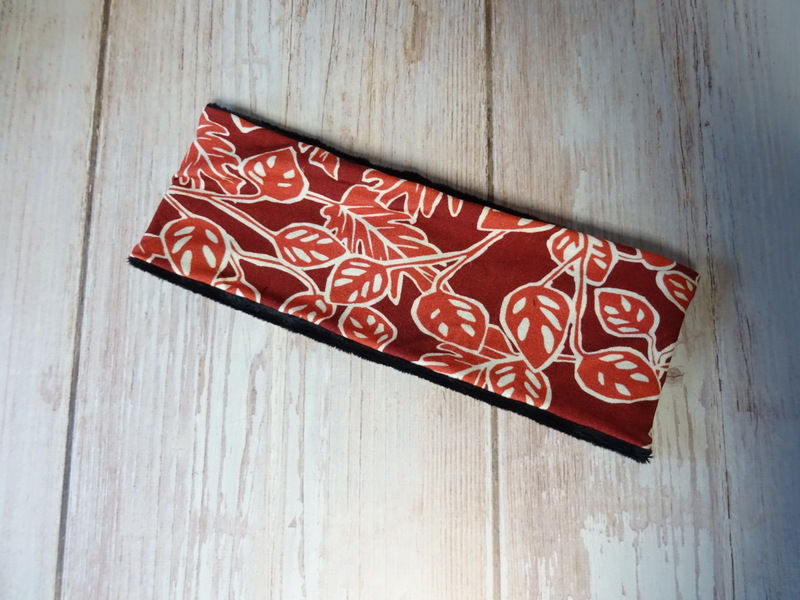 Miniature : Bandeau hiver "Feuille rouge"