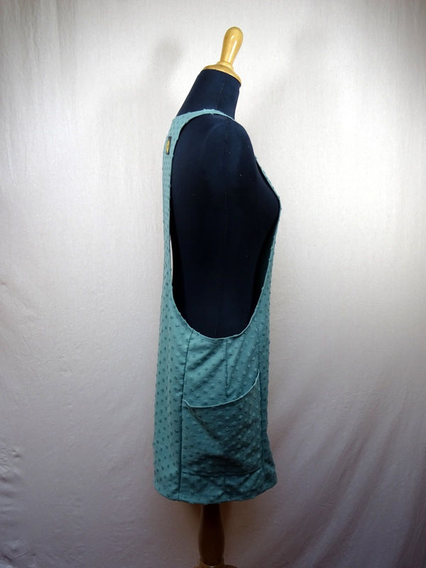 Miniature : Robe salopette vert bleu