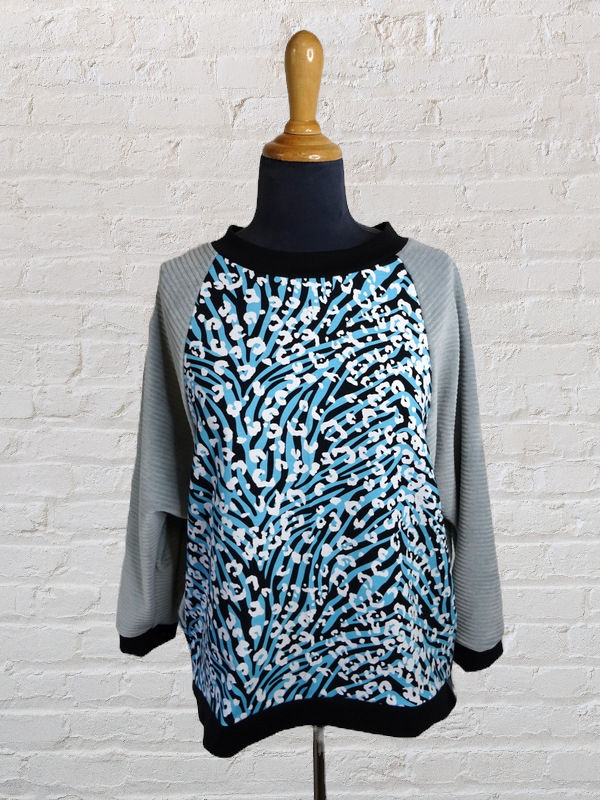 Miniature : Sweat Chauve-souris Léopard Bleu