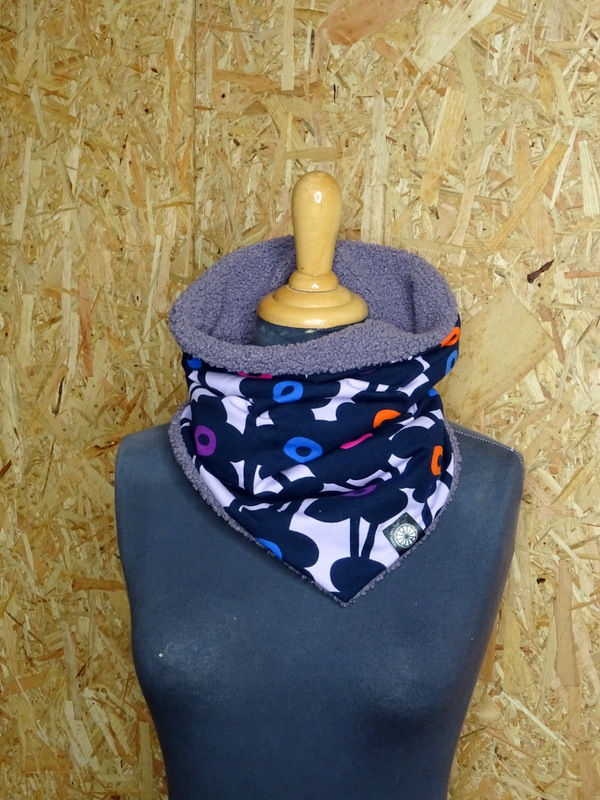 Miniature : Snood Triangle "Fleur vintage"