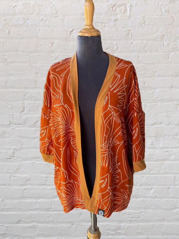 Miniature : Chemise Kimono "Jungle Terracotta"