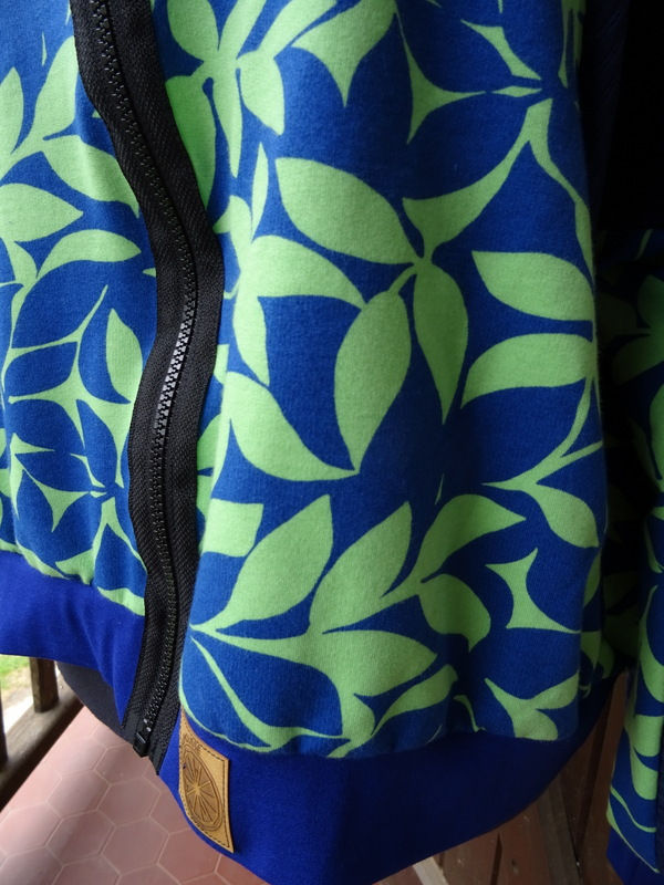 Miniature : Veste sweat Patchi Feuille Bleue