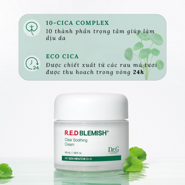 섬네일: Combo 2 Kem Dưỡng Phục Hồi Dr.G Clear Soothing Cream 50ml