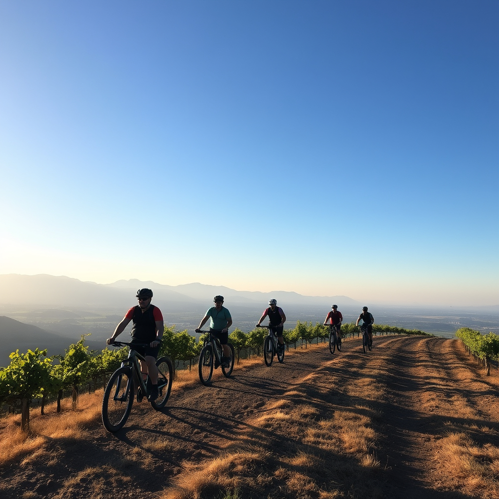mtb group on hill between vinyards in stellenbosch farms on mtb trail on hill.jpg