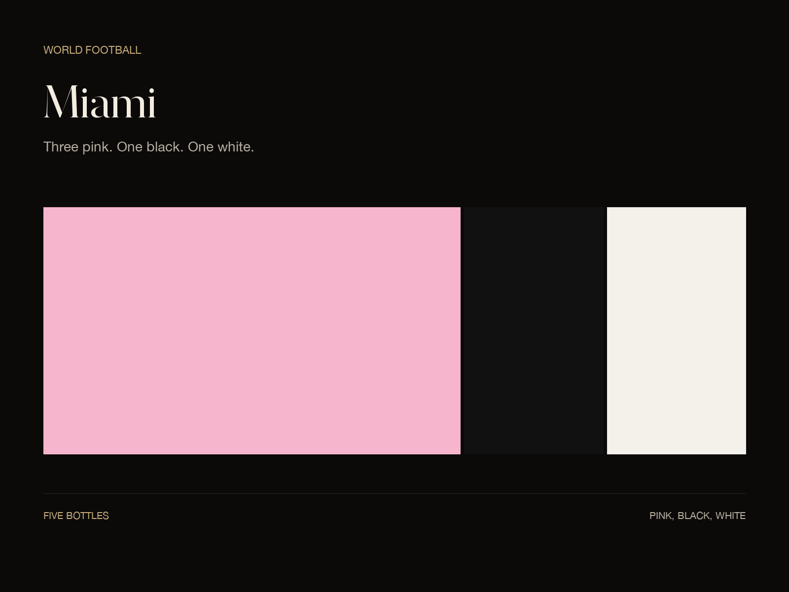 Miami five-bottle palette