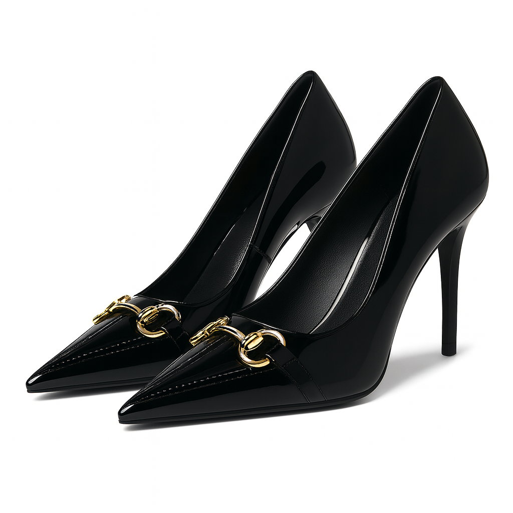 Cordon Metal Chain Buckle Stiletto