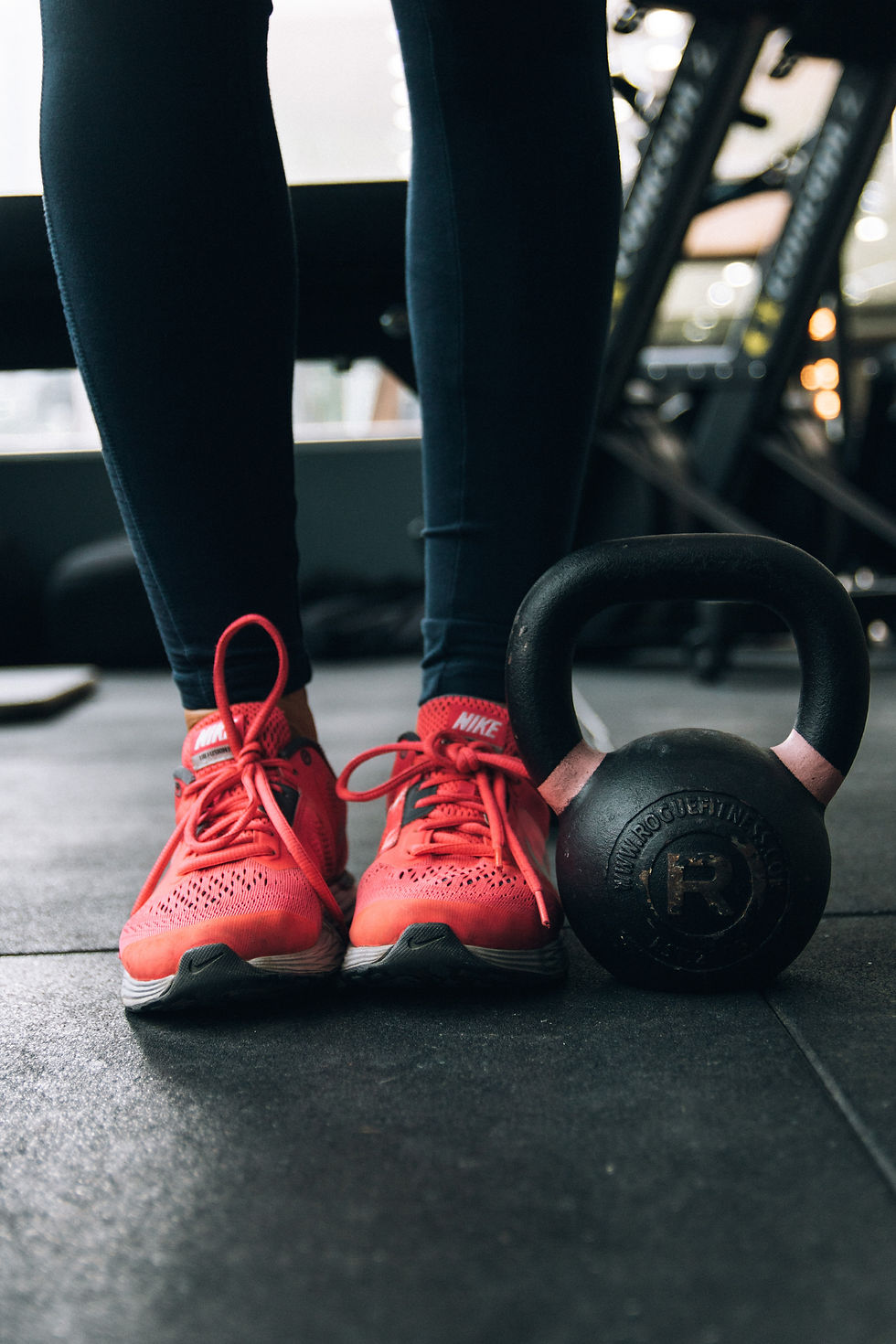 Woman and Kettlebell