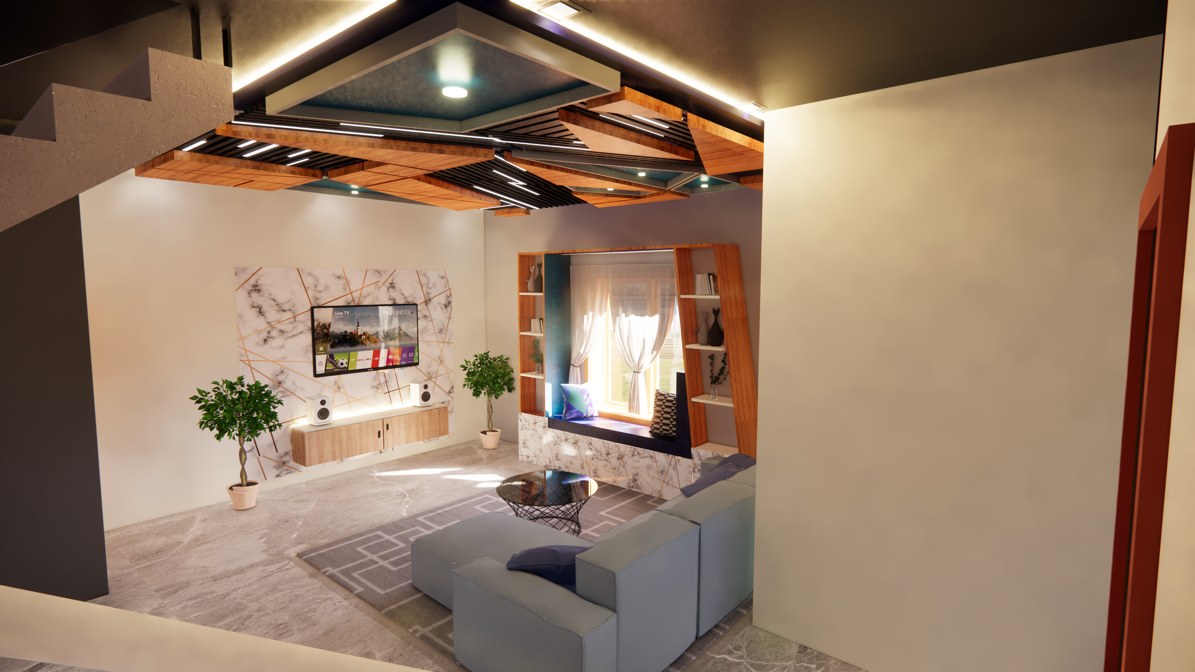 THE GRAND LIVING ROOM WITH NEW BAY WINDOW CONCEPT
