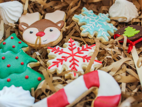 Biscoitos de Natal decorados para fazer com as crianças