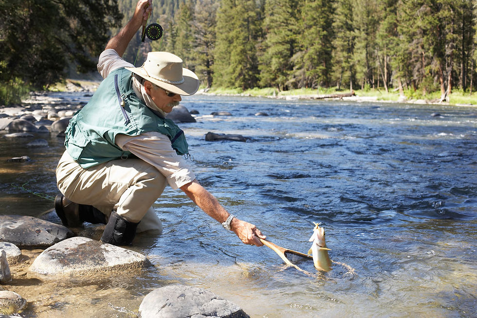 Man Fishing Outdoors