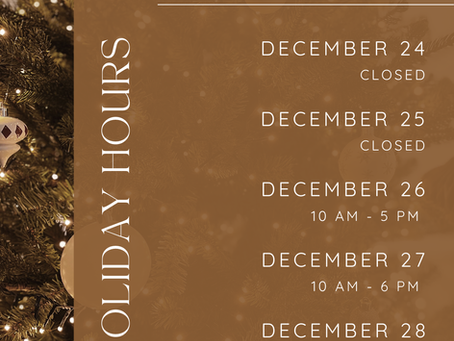 Holiday Hours