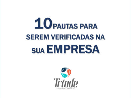 10 pautas para serem verificadas na sua empresa