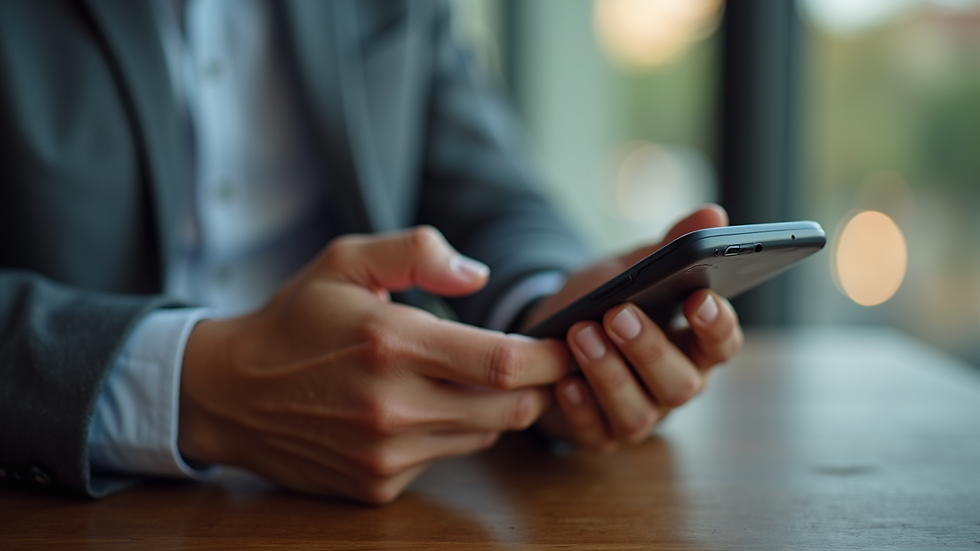 Close-up de uma tela de smartphone mostrando uma negociação de dívida online