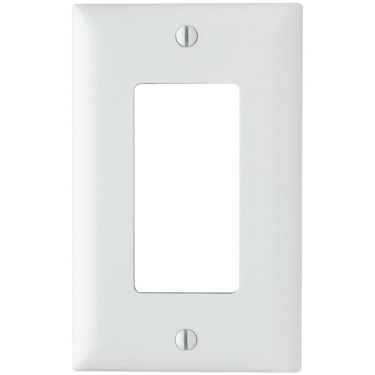 Single Gang Wall Plate 1 Gang, White, Switch Plate, Cover for Outlets, w/ Screws