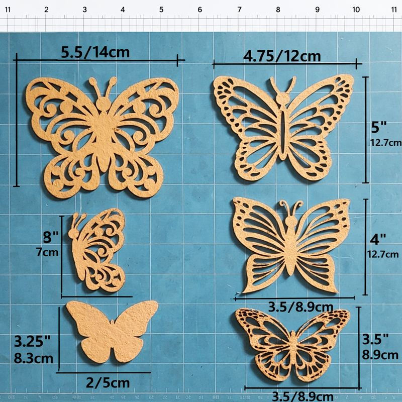 6 assorted butterfly sponges