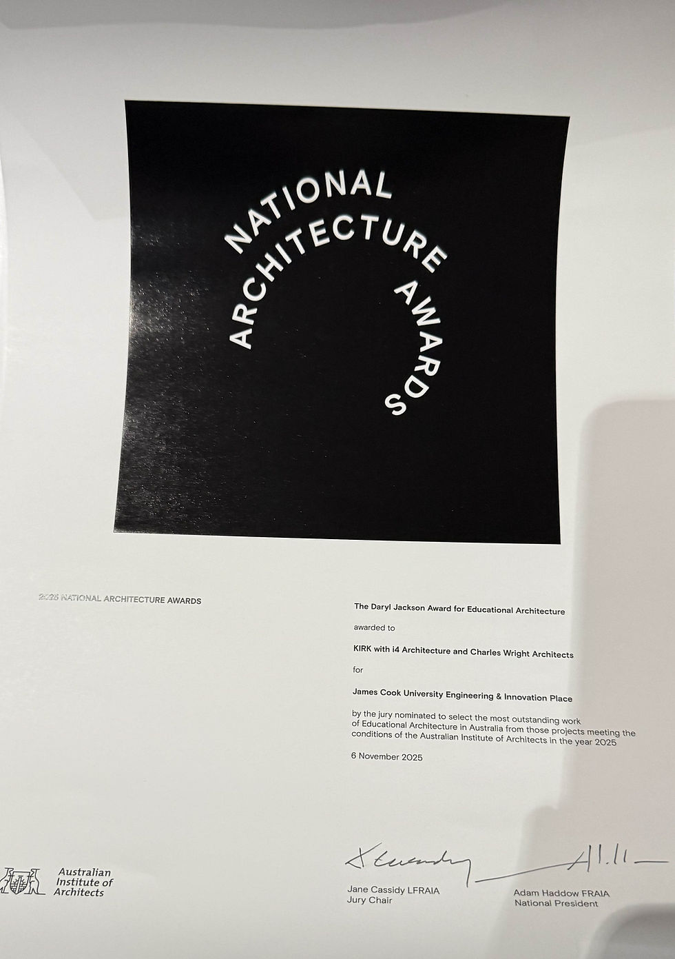 AIA Daryl Jackson National Award