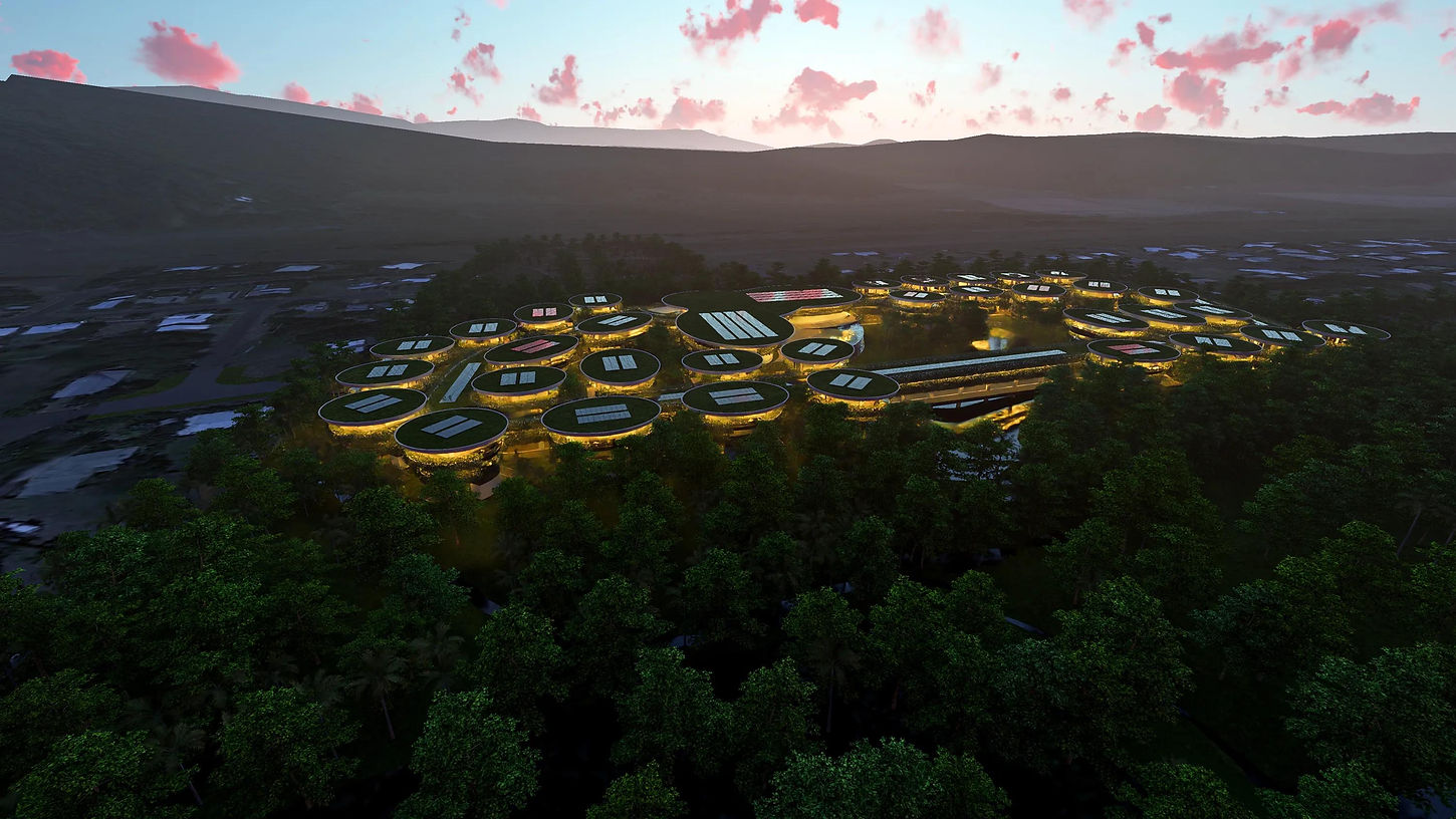 Wonga Beach Resort: Future-focused tropical hospitality architecture integrating high-performance sustainability with luxury resort design.