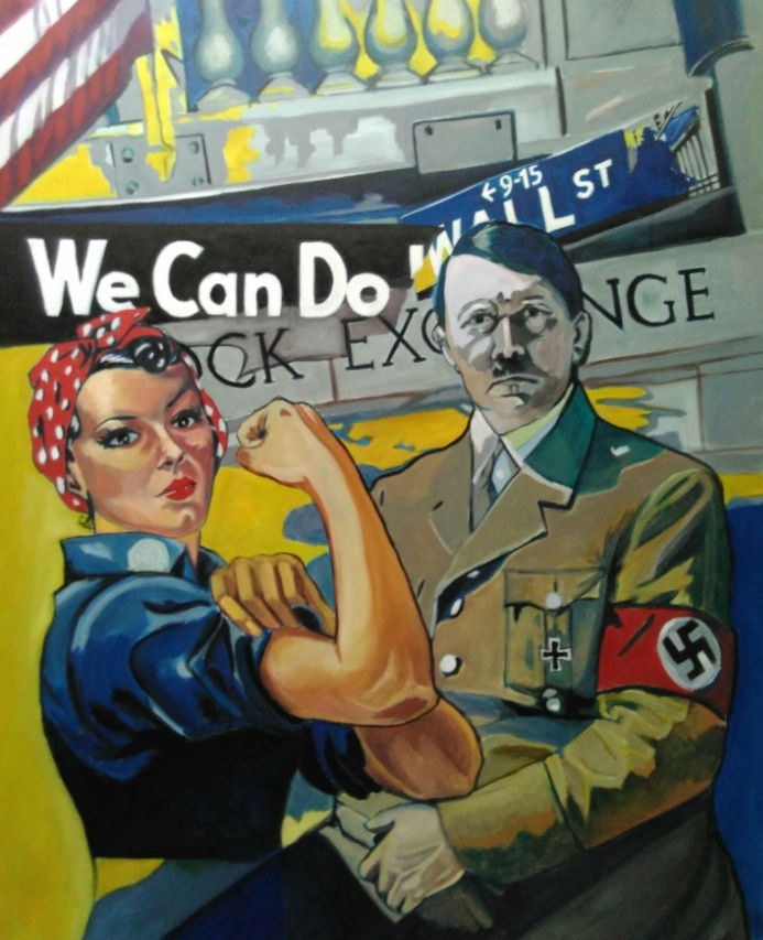 Fulya Turan,“ Afiş Serisi - We Can Do It / Yapabiliriz”, 2016, tuval üzeri yağlıboya, 120 cm x100 cm.