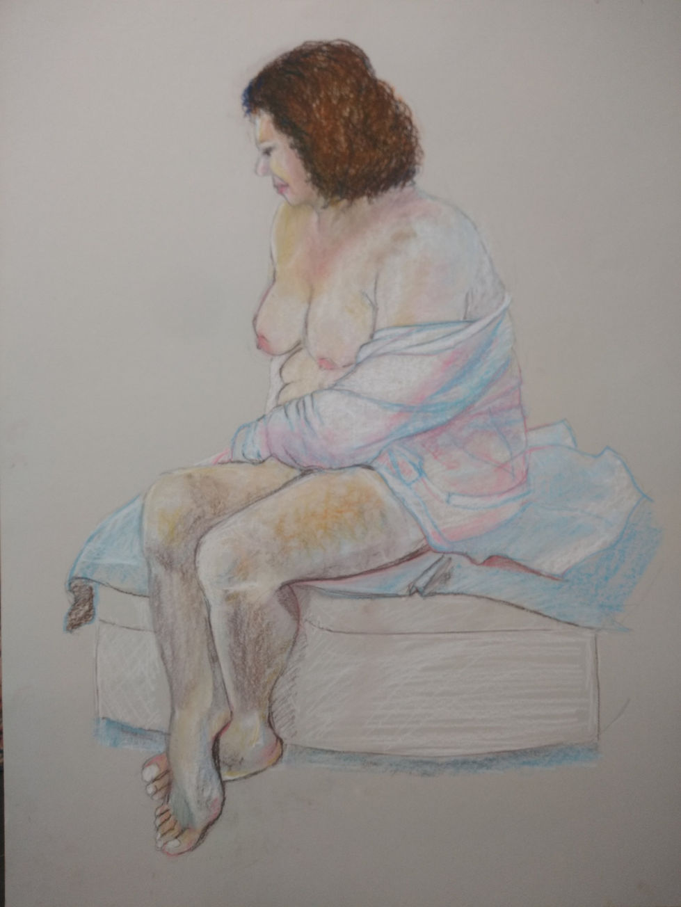 Fulya Turan, Desen 8, 2019, kağıt üzeri pastel, 100 x 70 cm
