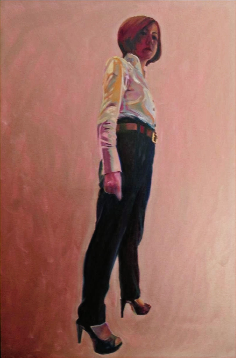 Fulya Turan, Beyaz Yaka - 11, 2012, tuval üzeri yağlıboya, 100 X 150 cm