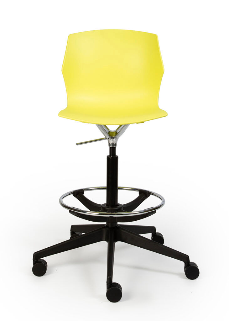 Thumbnail: Techsit Smartsit laboratory high chair with yellow seat