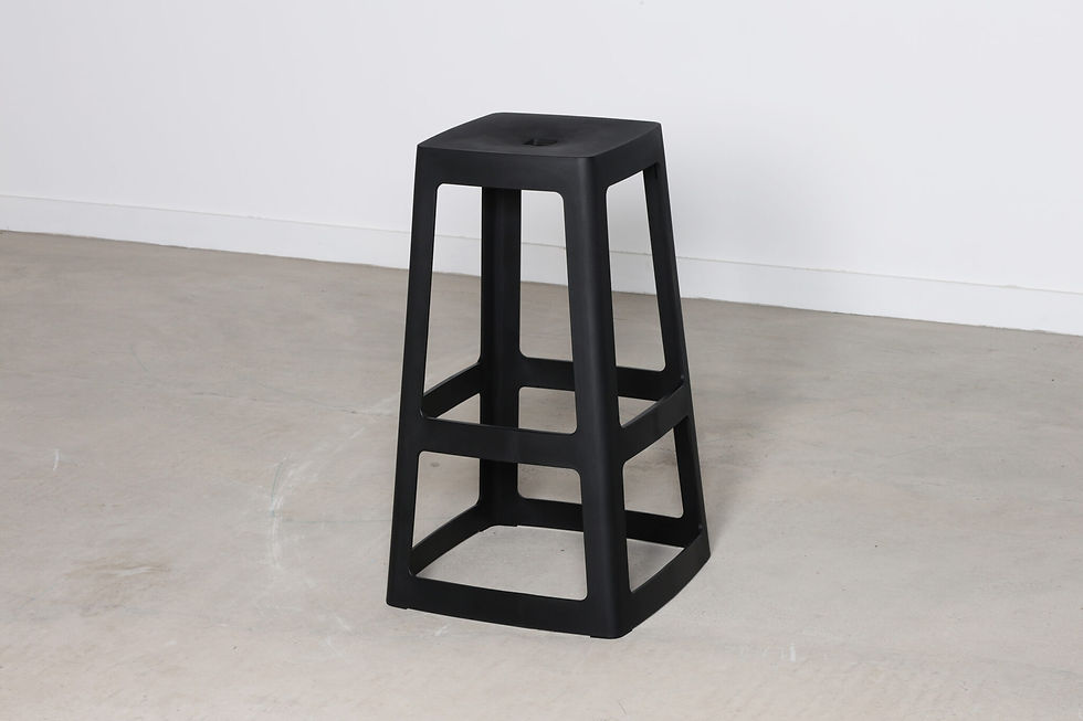 Thumbnail: Origin Base High Stool made from recycled plastic waste for outdoor use