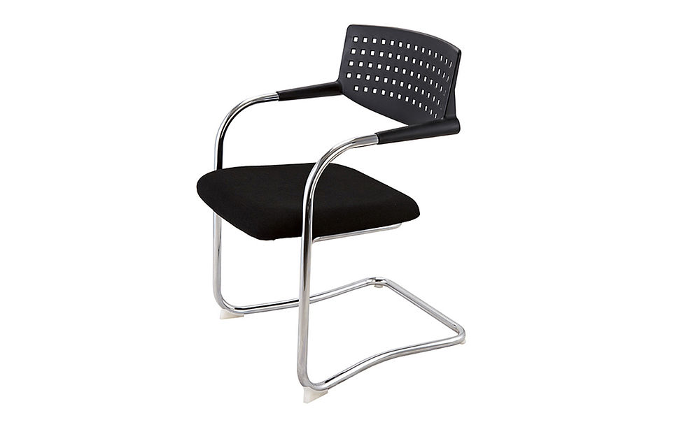 Visa cantilever meeting chair with chrome frame