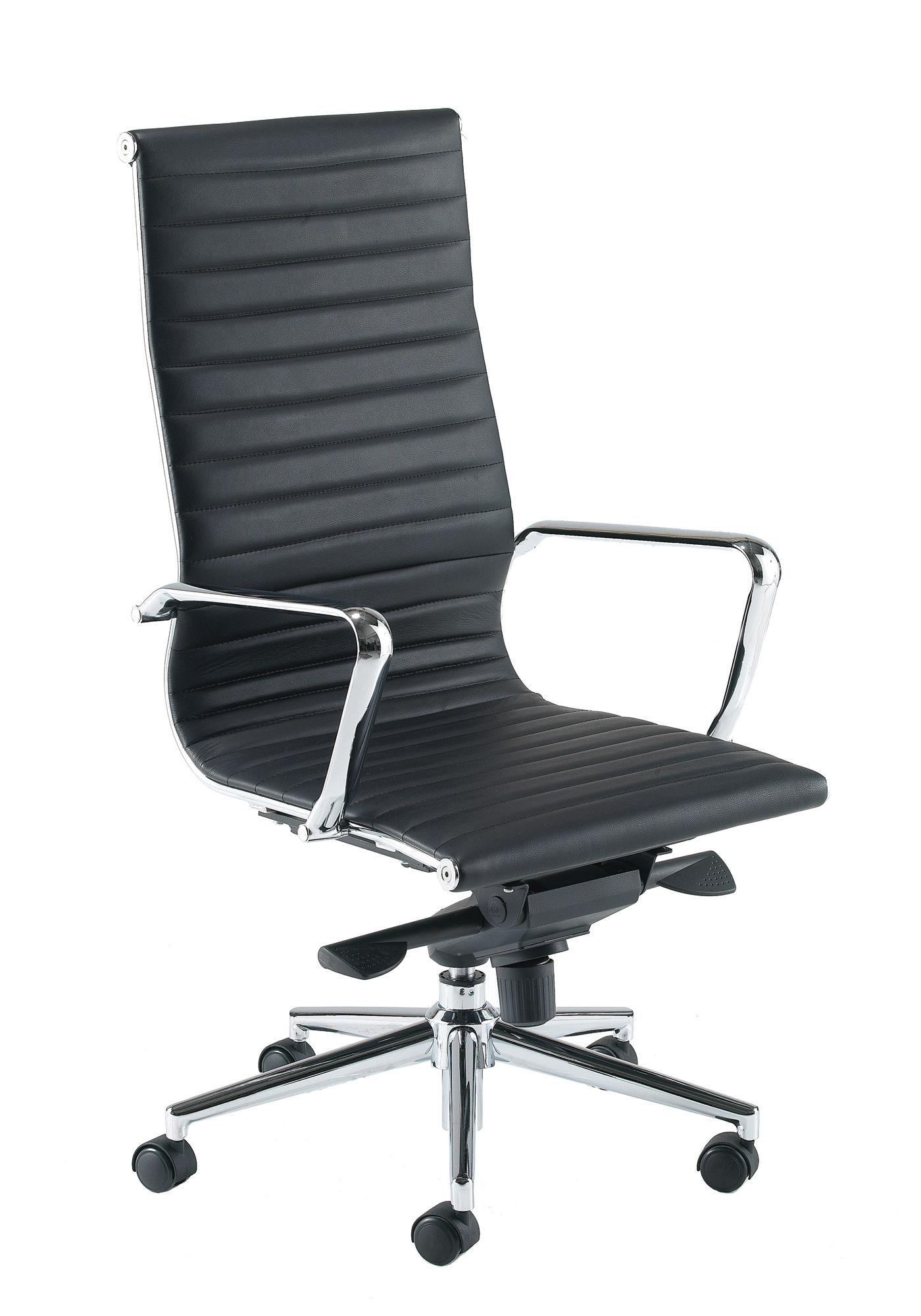 Aria-A high back executive armchair in black leather