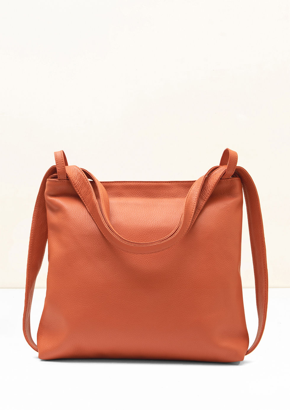 Thumbnail: La Lupa Bella luxury Italian leather backpack in orange