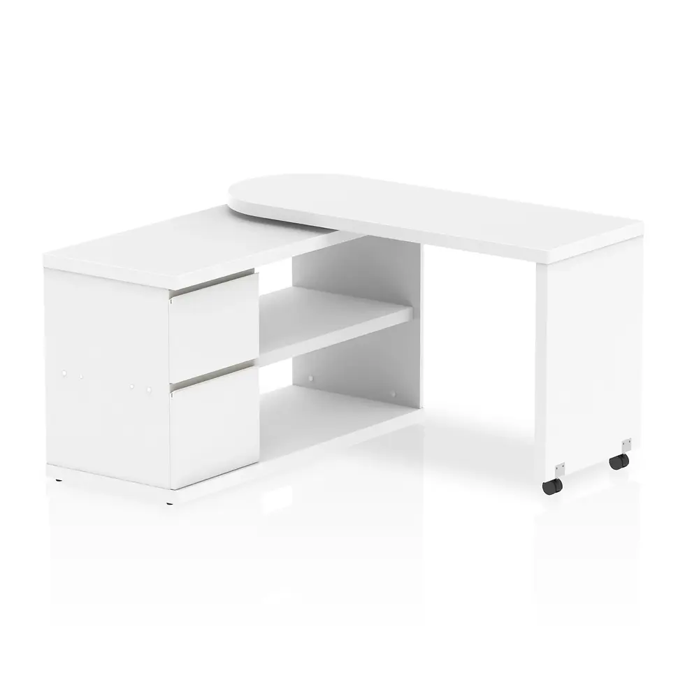 Thumbnail: Fleur home office swing desk in White finish