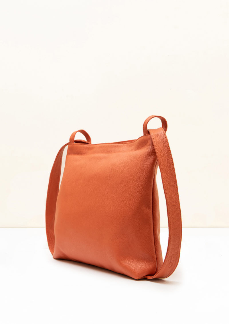 Thumbnail: La Lupa Bella luxury Italian leather backpack in orange