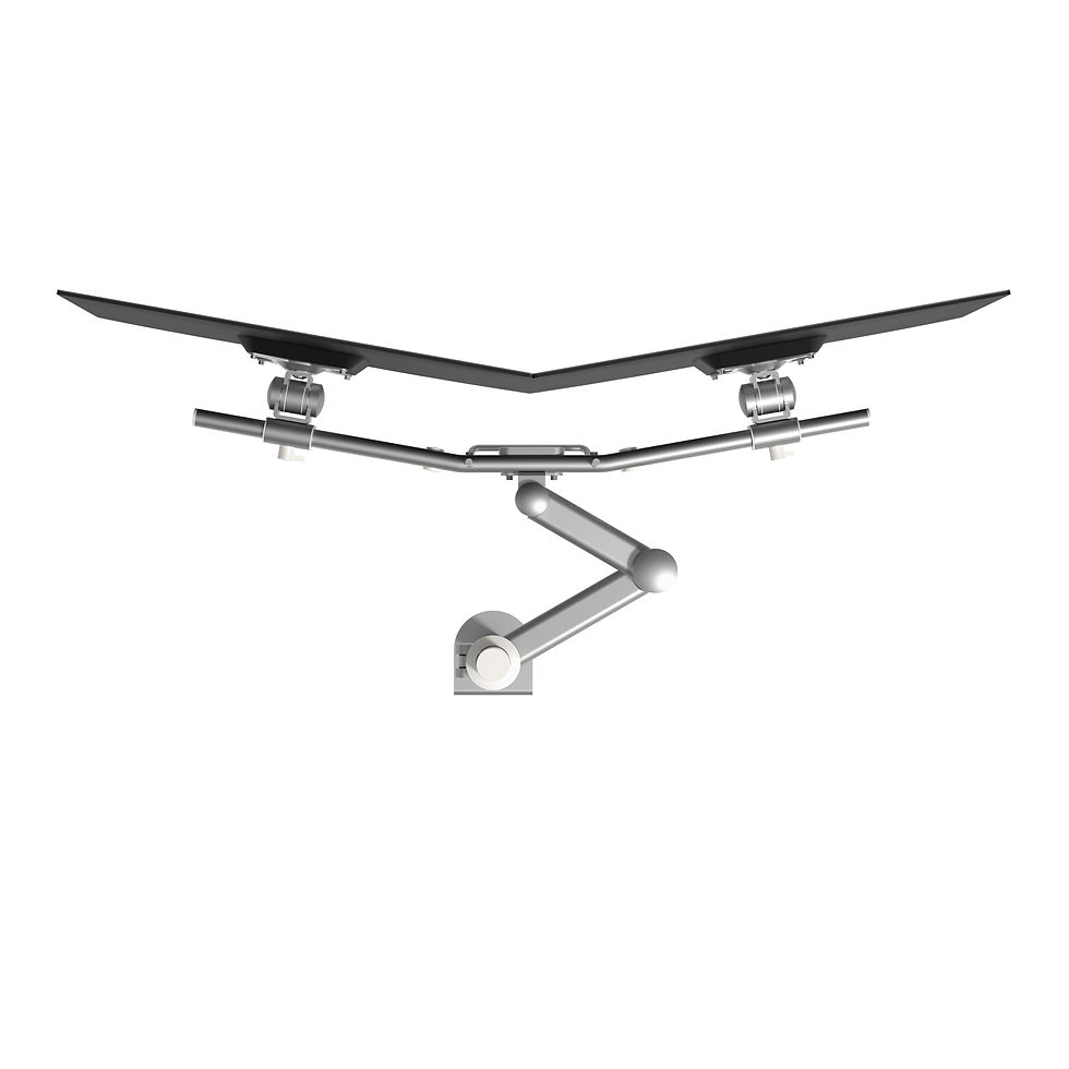 Dataflex Viewmate monitor arm - desk 602 silver