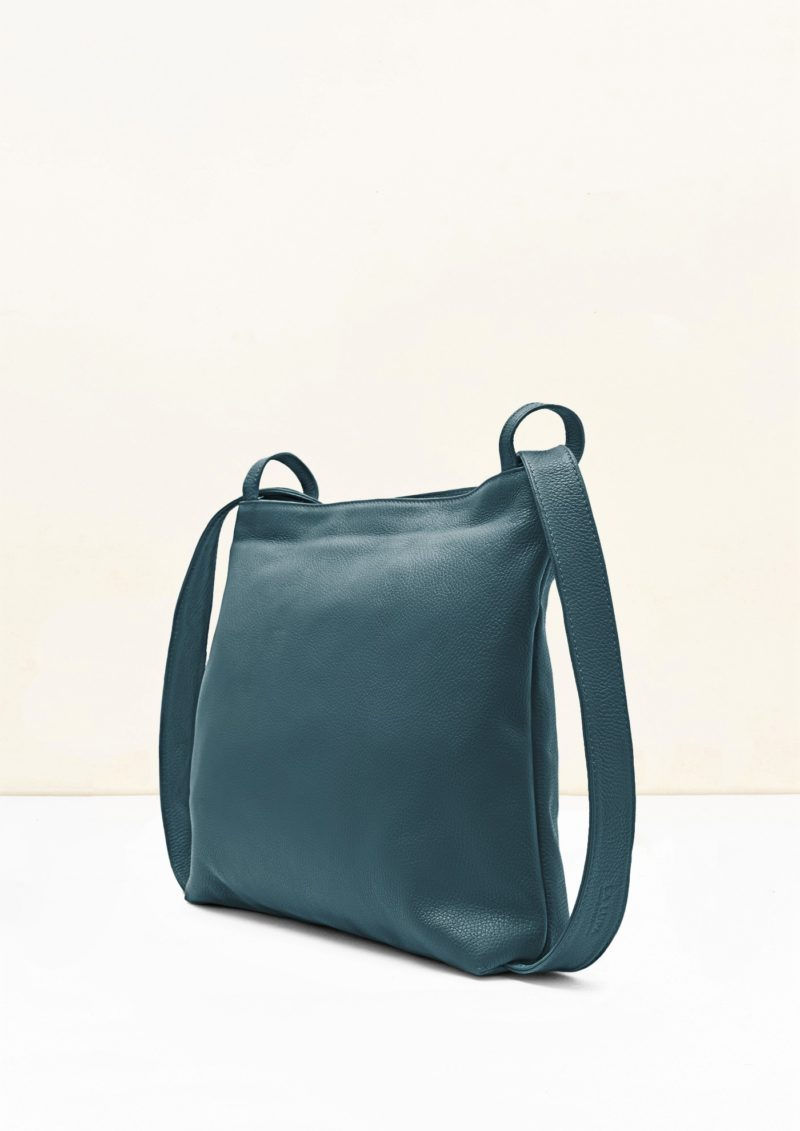 Thumbnail: La Lapa Bella luxury Italian leather backpack in teal