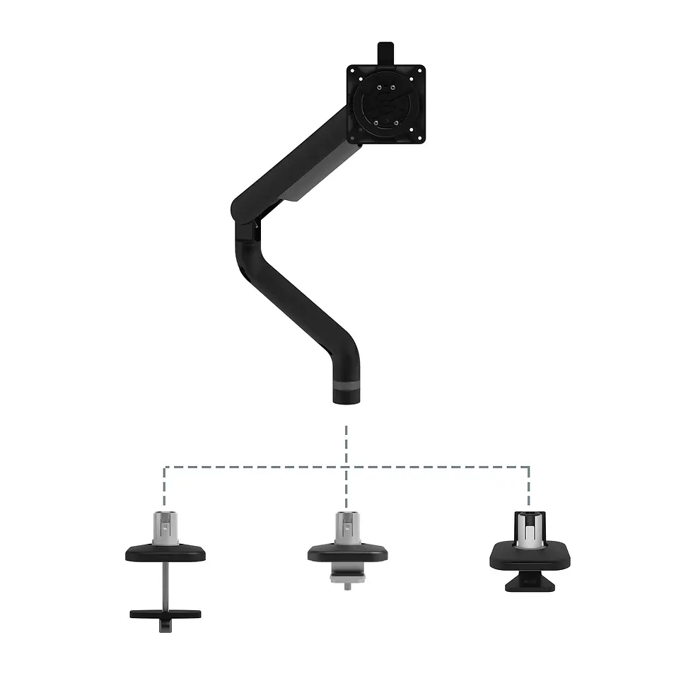 Thumbnail: Sustainable Dataflex Viewprime Plus Monitor Arm in black - desk 113