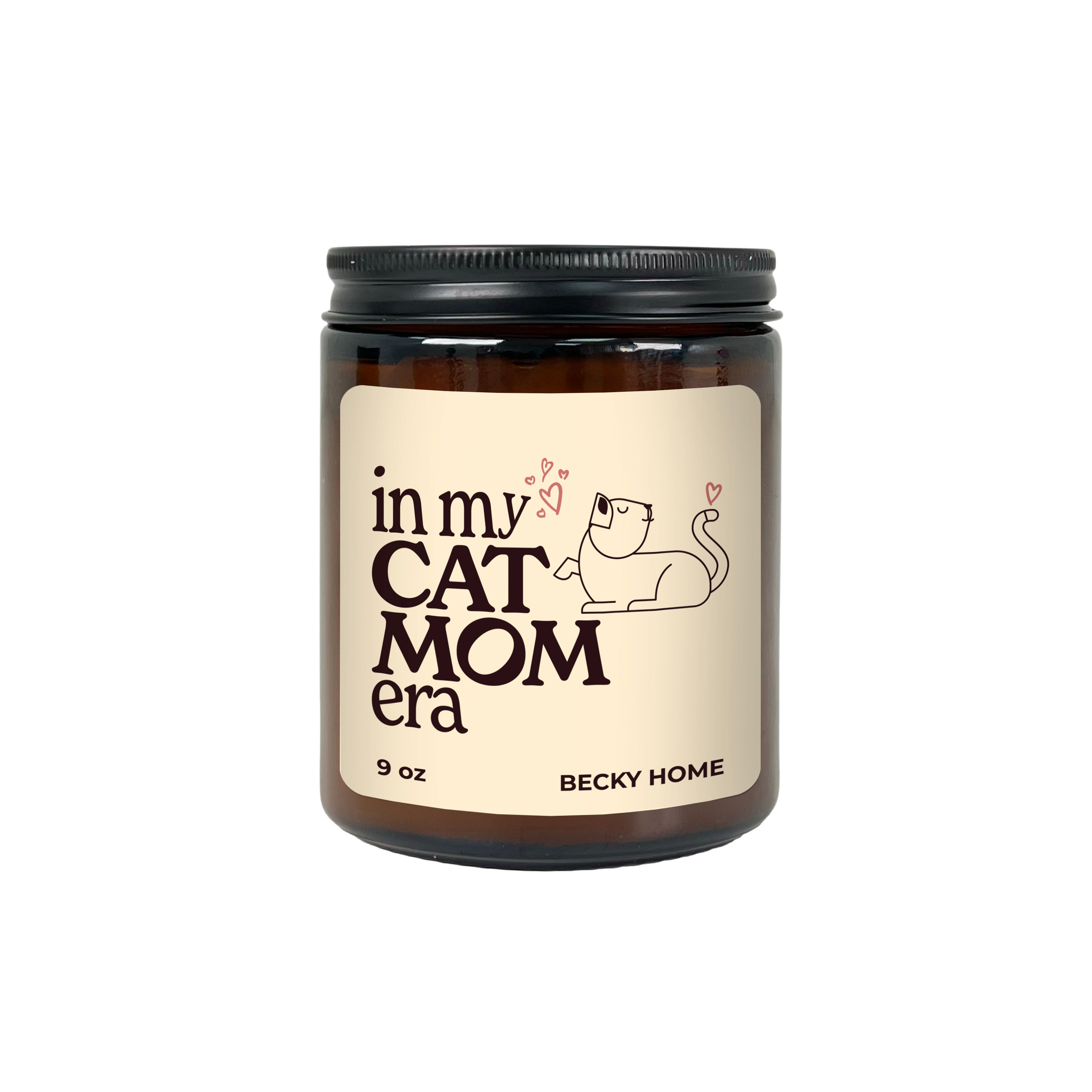 "Best Cat Mom" Lavander - Vela 9oz